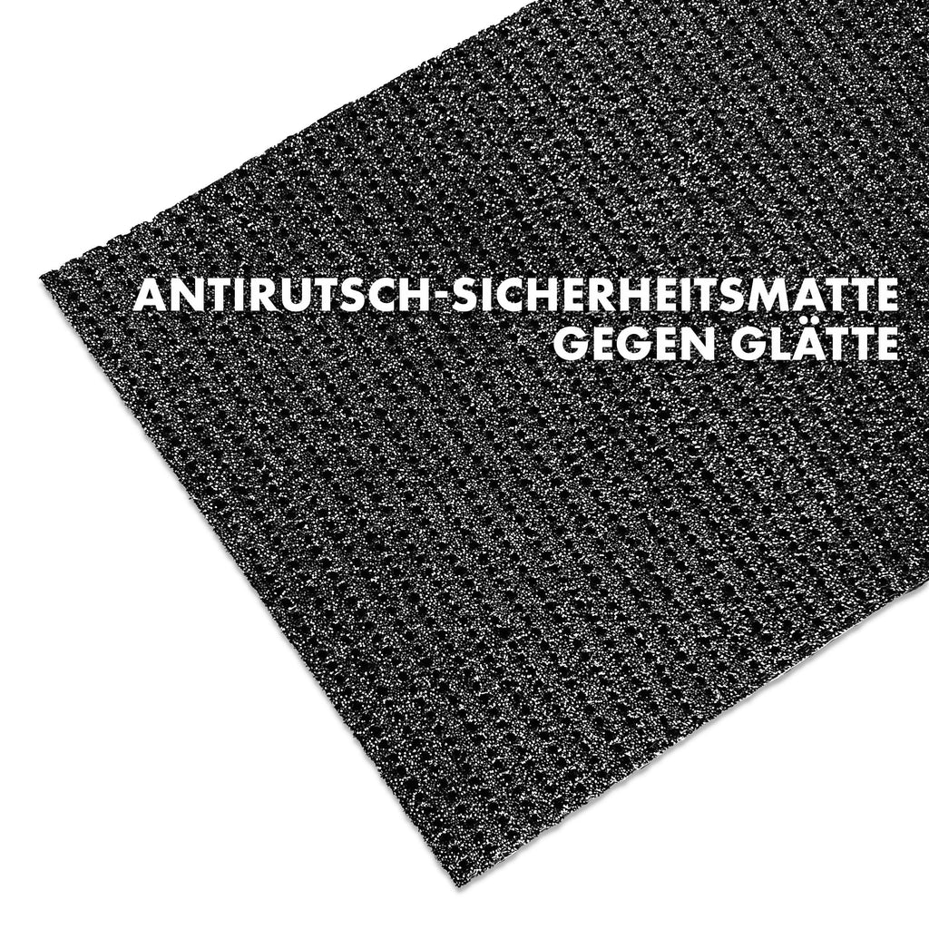 etm Sicherheitsmatte gegen Glätte - Outdoor Teppich mit Rutschfester Granulat Beschichtung - Antirutschmatte für Außenbereich - 120 cm Breite und viele Farben und Längen (6 m, anthrazit)