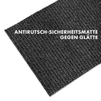 etm Sicherheitsmatte gegen Glätte - Outdoor Teppich mit Rutschfester Granulat Beschichtung - Antirutschmatte für Außenbereich - 120 cm Breite und viele Farben und Längen (6 m, anthrazit)