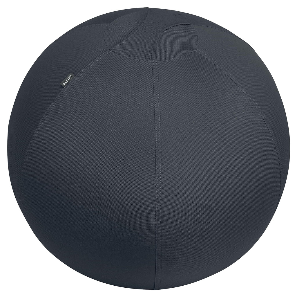 Leitz Ergo Active Sitzball mit Anti-Wegroll-Funktion, Ergonomische Alternative zum Bürostuhl, Gymnastikball, 65 cm Durchmesser, Stoffbezug, Für Büro oder Home Office, Ergo-Serie, Dunkelgrau, 65420089