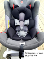 Storchenbeck Babyautositz kissen Autositz-Einsatz Sitzauflagen Universal für Kinderwagen Autositz Hochstuh (schwarz)