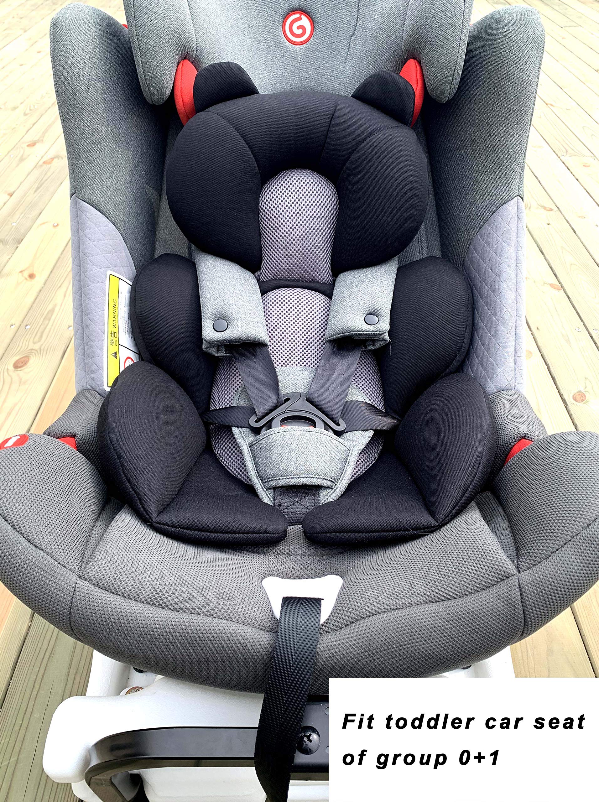 Storchenbeck Babyautositz kissen Autositz-Einsatz Sitzauflagen Universal für Kinderwagen Autositz Hochstuh (schwarz)