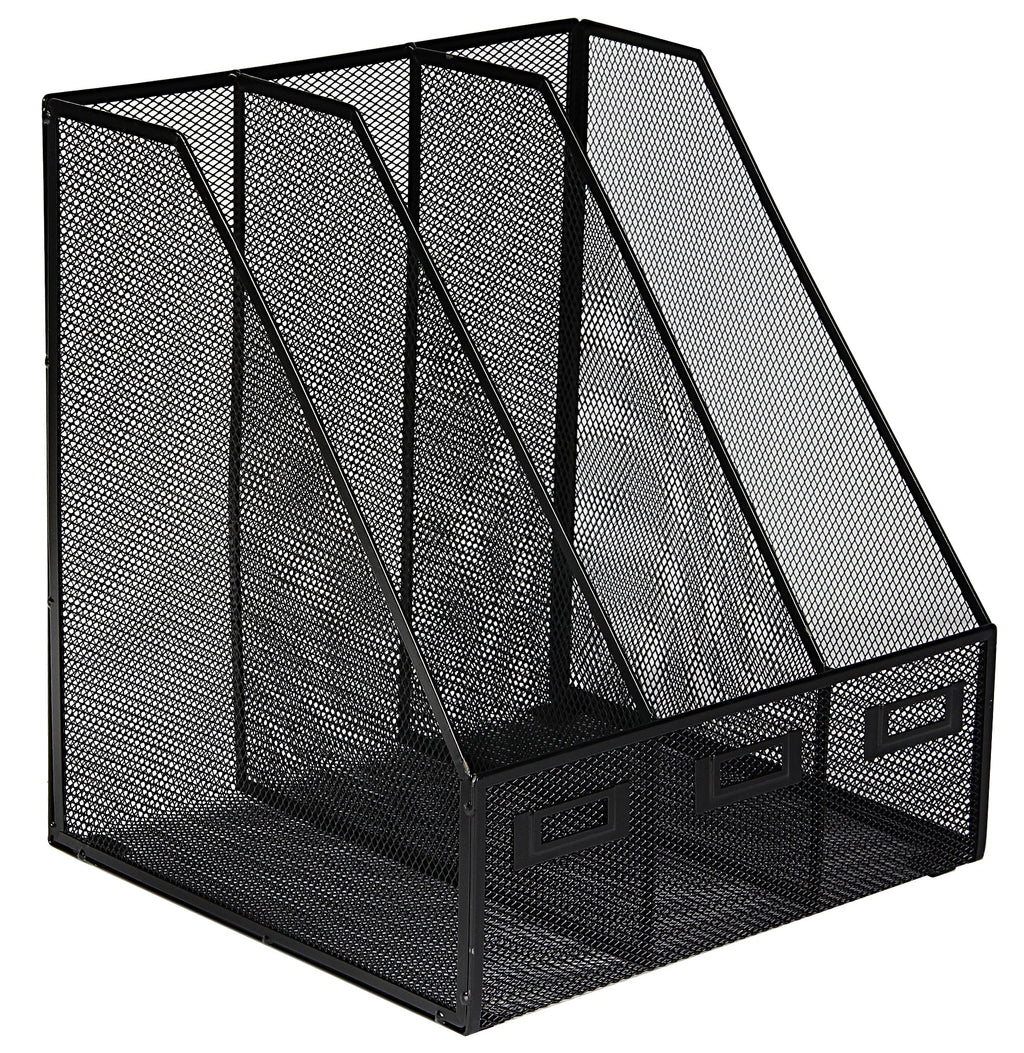 OSCO 3-fach Stehsammler aus Drahtgeflecht, schwarz MR3 BLACK