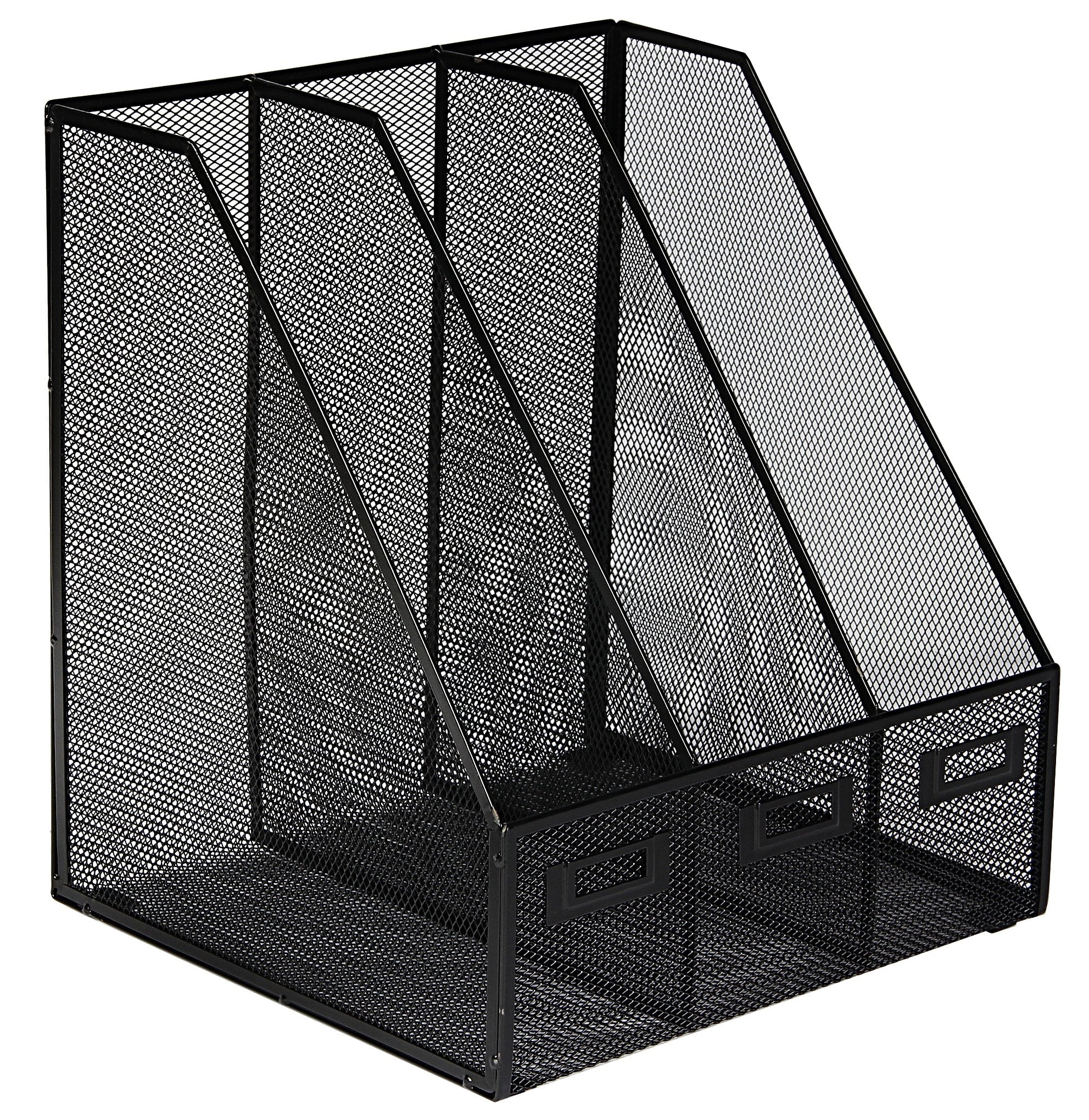 OSCO 3-fach Stehsammler aus Drahtgeflecht, schwarz MR3 BLACK