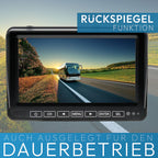 VSG24 Camper Rückfahrkamera Wohnmobil Wohnwagen/Rückfahrsystem Camera/Nachtsicht & Wetterfest/einfaches Nachrüsten Einparkhilfe Kamera hinten Frontkamera LKW Anhänger 12V-24V Set Schwarz