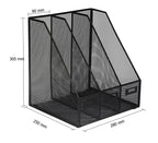 OSCO 3-fach Stehsammler aus Drahtgeflecht, schwarz MR3 BLACK